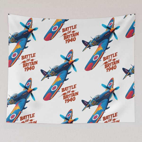 Item preview, Battle of Britain 1940 – Dynamic Comic Style Spitfire Art designed and sold by jubileejungle.