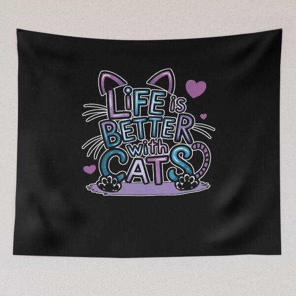 Item preview, LIFE IS BETTER WITH CATS funny cat lover and owner kitten parent  designed and sold by Jt41.