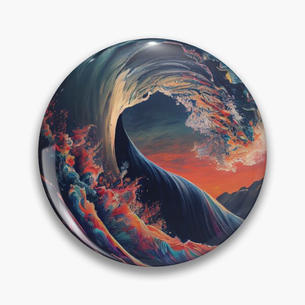 Item preview, Inferno Wave: Sunset Ocean's Embrace designed and sold by ShadowAndSlate.