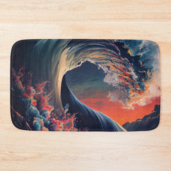 Item preview, Inferno Wave: Sunset Ocean's Embrace designed and sold by ShadowAndSlate.
