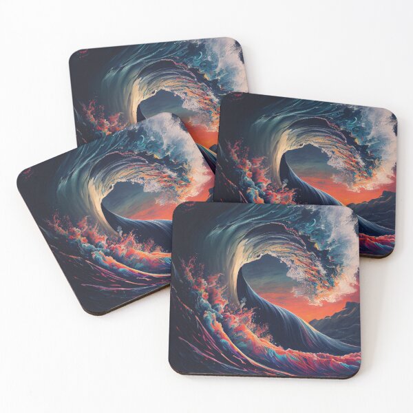 Item preview, Inferno Wave: Sunset Ocean's Embrace designed and sold by ShadowAndSlate.