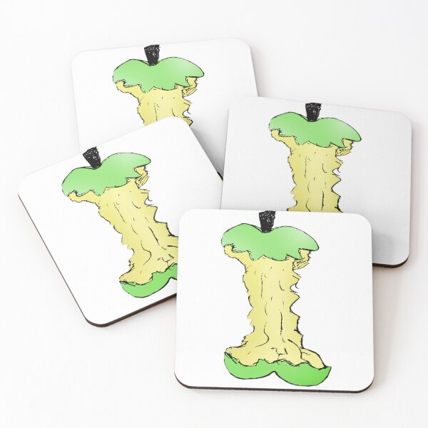 Item preview, eaten green apple doodle designed and sold by paladinprints.