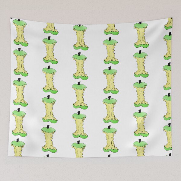 Item preview, eaten green apple doodle designed and sold by paladinprints.