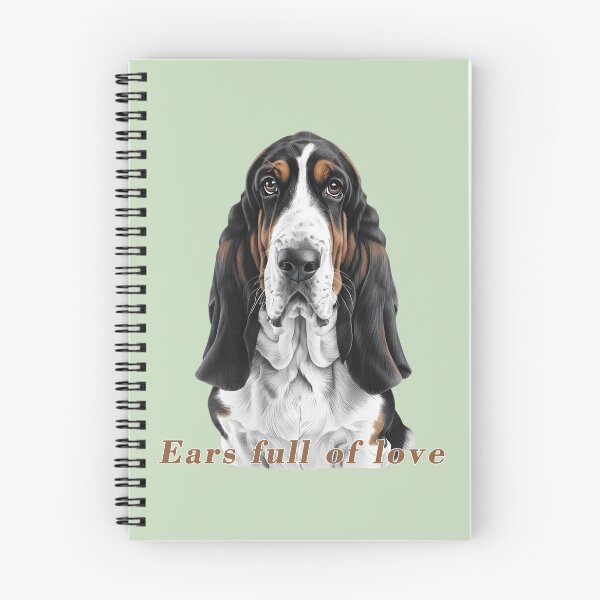 Item preview, Black Basset Hound – Ears Full of Love designed and sold by Pawtraitvibes.