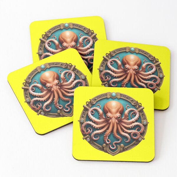 Item preview, OCTOPUS SHIELD (#FFFF00) designed and sold by Marlon Oseguera.