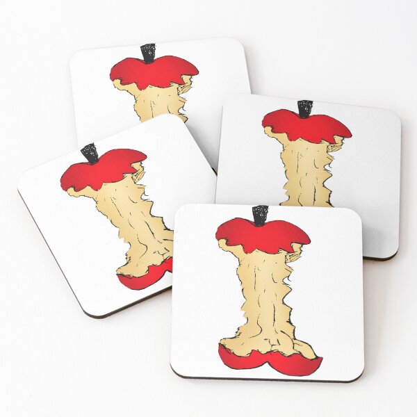 Item preview, eaten red apple doodle designed and sold by paladinprints.