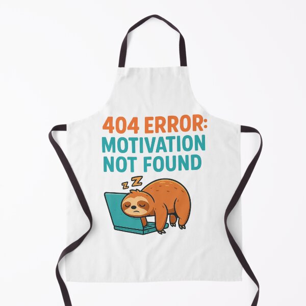 Item preview, 404 Error: Motivation Not Found – Lazy Sloth Funny Design designed and sold by SpectrumCreations.