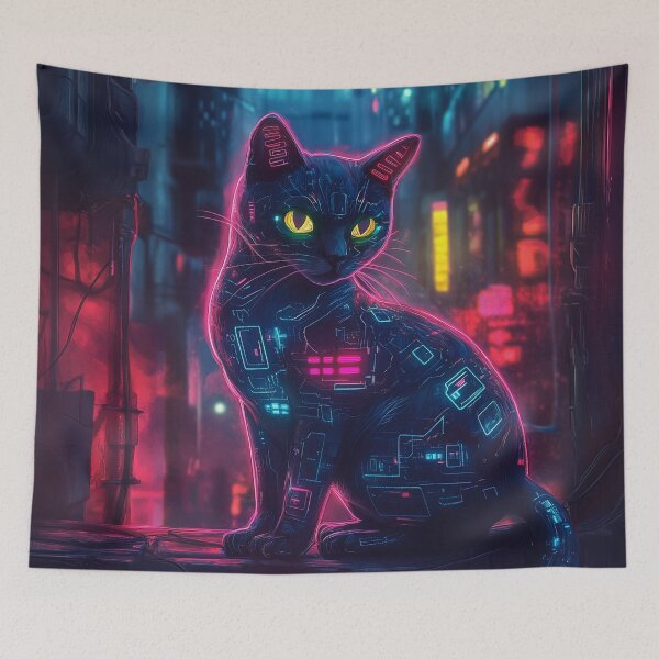 Item preview, Cyberpunk Cat designed and sold by Rtymer.