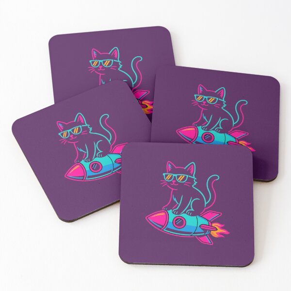 Item preview, Rocket Cat Chaos | Bold Vaporwave Design designed and sold by Neonyx2020.