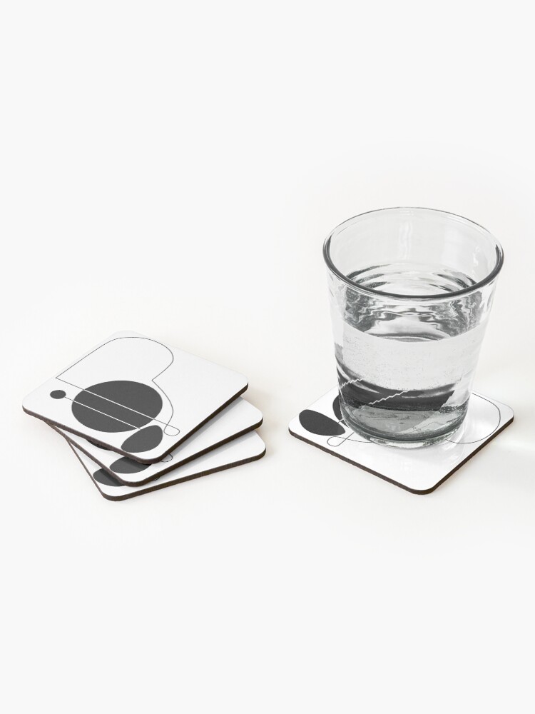 Thumbnail 2 of 5, Coasters (Set of 4), CALLIGRAPHY LETTER P designed and sold by Art-type.