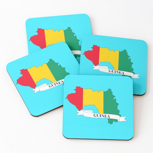 Item preview, Flag map of Guinea designed and sold by visual adventures.