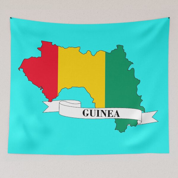 Item preview, Flag map of Guinea designed and sold by visual adventures.