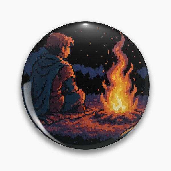 Item preview, Idle Screen Campfire – Resting Pixel Hero Scene for Retro RPG Lovers and Dreamers designed and sold by The Midnight Fiber.