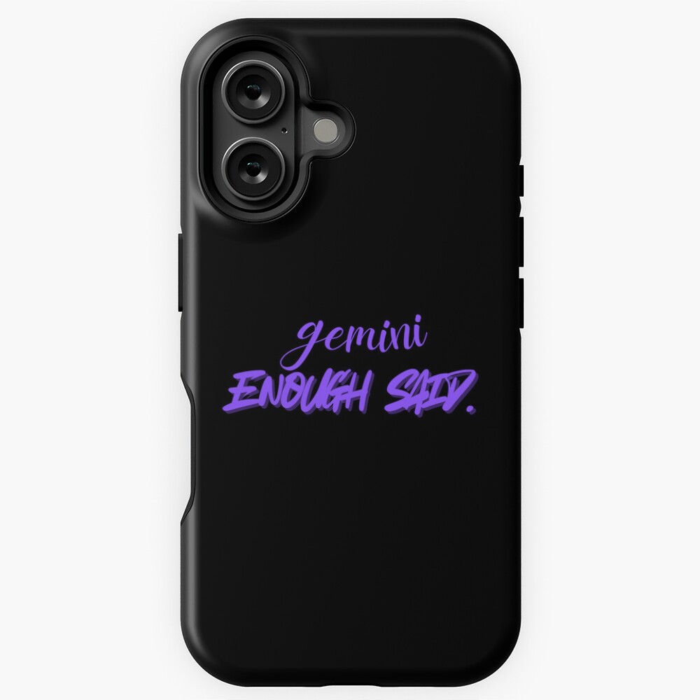 Gemini Zodiac ENOUGH SAID Sticker