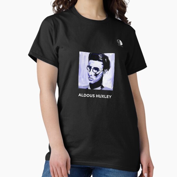 Item preview, Aldous Huxley portrait - dark background designed and sold by Half Serious.