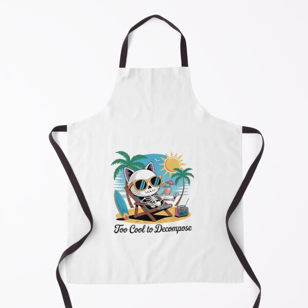 Item preview, Too Cool to Decompose – Funny Skeleton Cat Summer Design designed and sold by EpicMediaShop.