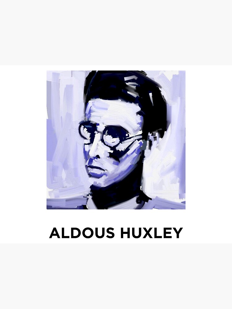 Thumbnail 3 of 3, Sticker, Aldous Huxley portrait designed and sold by HalfSerious.