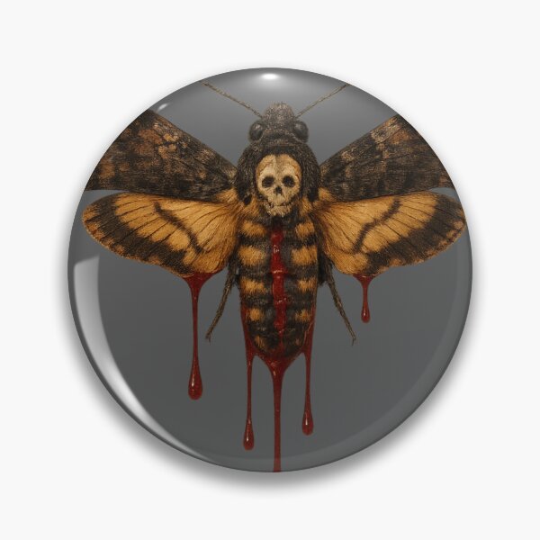 Item preview, Death Moth – Realistic Dripping Blood Insect Art designed and sold by TrashCultSupply.