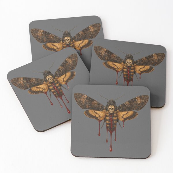 Item preview, Death Moth – Realistic Dripping Blood Insect Art designed and sold by TrashCultSupply.