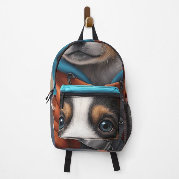 Item preview, Folk Art puppy wearing a hoodie as a postman designed and sold by Colin Bentham.