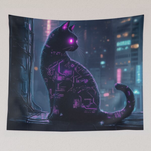 Item preview, Cyberpunk Cat designed and sold by Rtymer.
