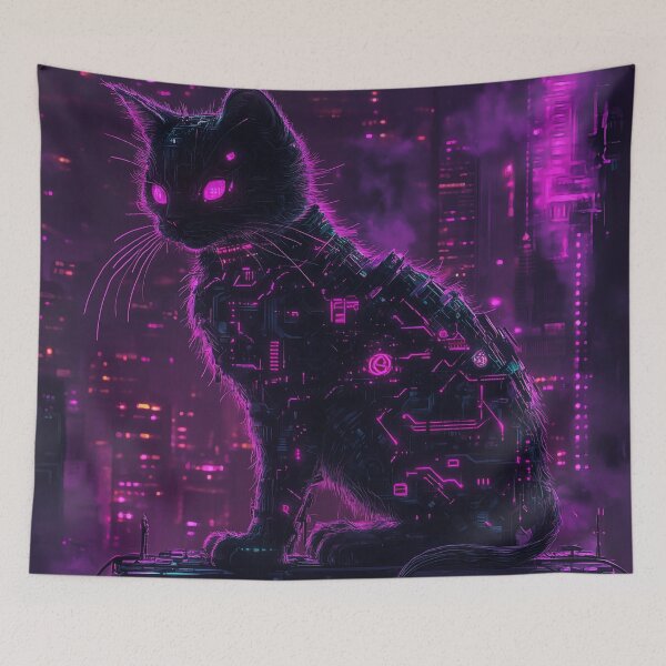 Item preview, Cyberpunk Cat designed and sold by Rtymer.