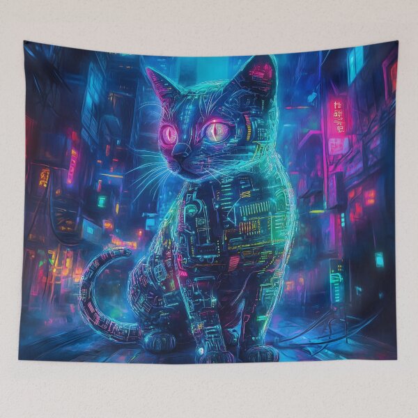 Item preview, Cyberpunk Cat designed and sold by Rtymer.