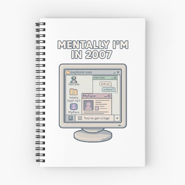 Item preview, Mentally I’m in 2007 | Retro Internet Core Aesthetic designed and sold by ⭐Anistore⭐.