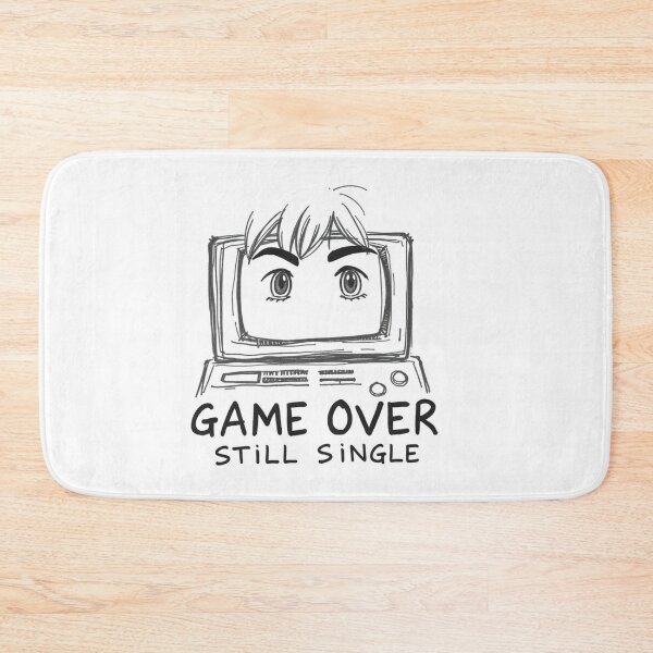 Item preview, "Game Over – Still Single" Retro Sketch Tee / Print designed and sold by apoknight.