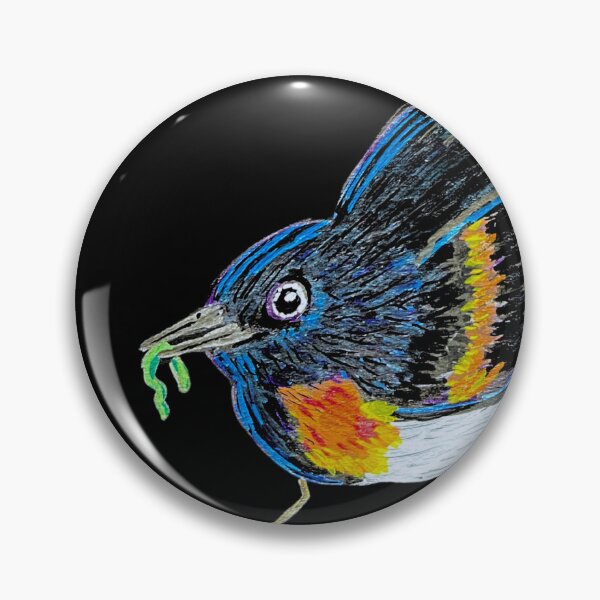 Item preview, American Redstart Bird with Worm designed and sold by TheArtyOne11.