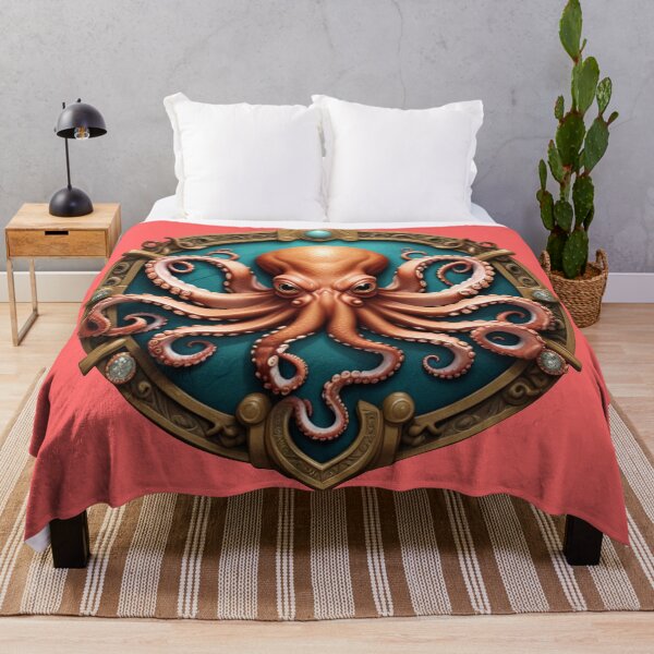 Item preview, OCTOPUS SHIELD (#FF6666) designed and sold by Marlon Oseguera.