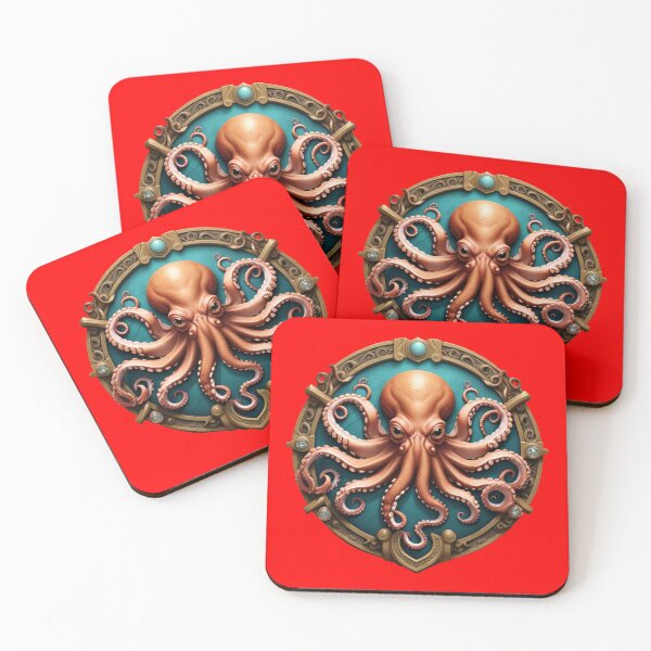 Item preview, OCTOPUS SHIELD (#FF0000) designed and sold by Marlon Oseguera.