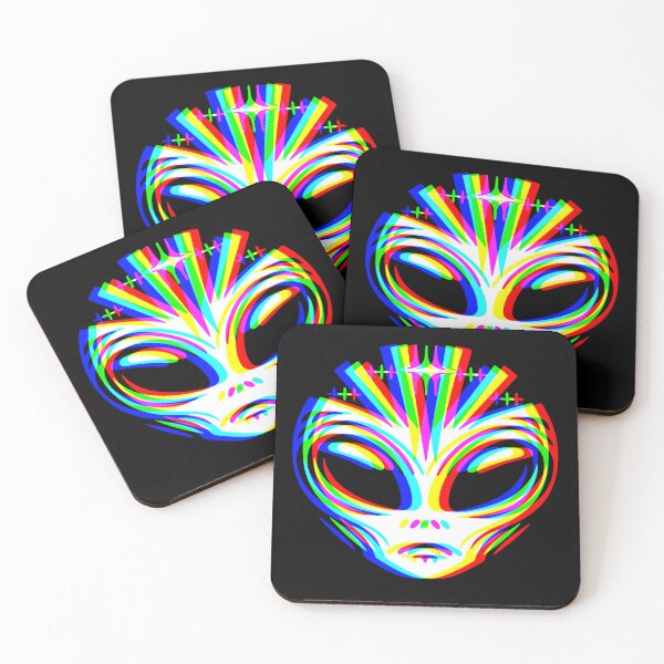 Item preview, EDM Alien Vibes – Psychedelic Tricolour Rave  Design designed and sold by RomeoSketches.
