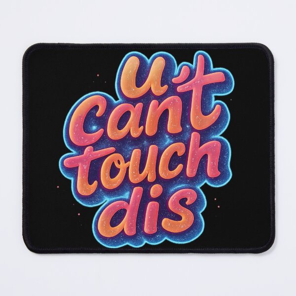 Item preview, U Can't Touch Dis - Retro Neon 90s Aesthetic Graffiti Typography designed and sold by Nextgenofficial.