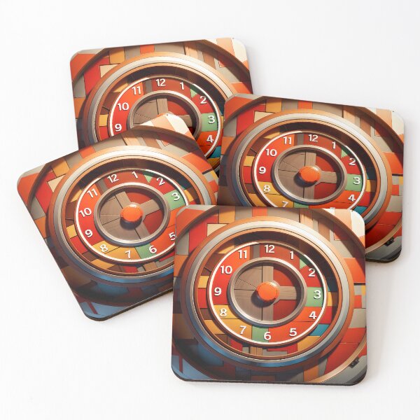 Item preview, Fragments of a Colorful Wood Timepiece designed and sold by RickGoulet.
