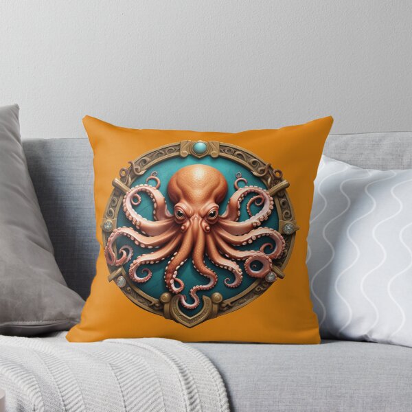 Item preview, OCTOPUS SHIELD (#DE7D08) designed and sold by Marlon Oseguera.
