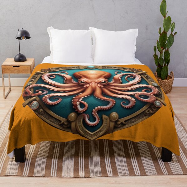 Item preview, OCTOPUS SHIELD (#DE7D08) designed and sold by Marlon Oseguera.