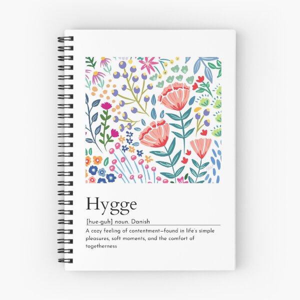 Item preview, Hygge Danish Cozy Definition Design, Folk Florals, Colorful Scandinavian folk art designed and sold by Natasha May Design.