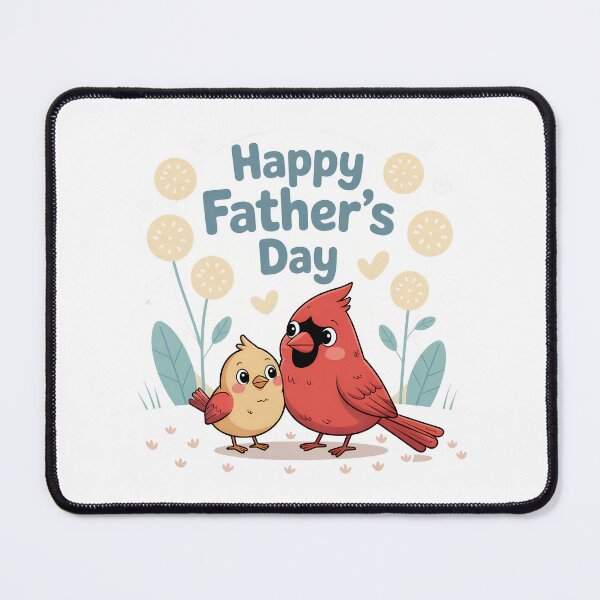 Item preview, Happy Father’s Day – Cardinal Dad & Chick designed and sold by Brainy Bird's Place.