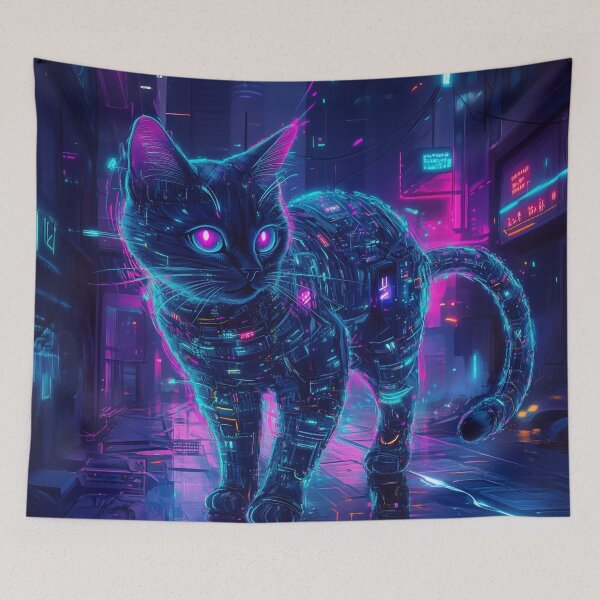 Item preview, Cyberpunk Cat designed and sold by Rtymer.