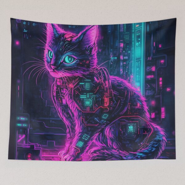 Item preview, Cyberpunk Cat designed and sold by Rtymer.