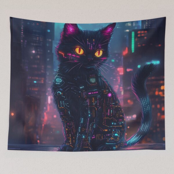 Item preview, Cyberpunk Cat designed and sold by Rtymer.