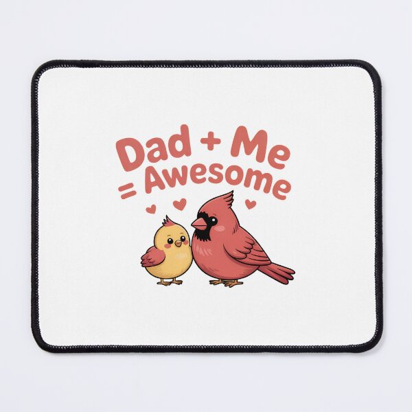 Item preview, Dad + Me = Awesome – Fun Cardinal Design designed and sold by Brainy Bird's Place.