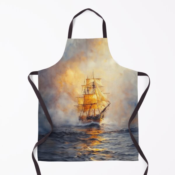 Item preview, Sailing barque in the sunny evening designed and sold by Made-by-Gus.