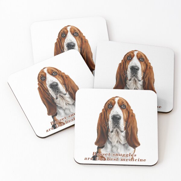 Item preview, Red Basset Hound designed and sold by Pawtraitvibes.