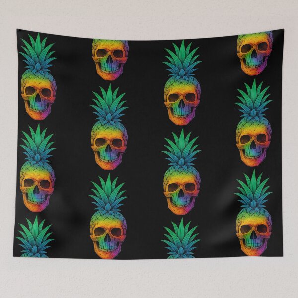 Item preview, Pineapple Skull – Rainbow Death Fruit Design designed and sold by TrashCultSupply.