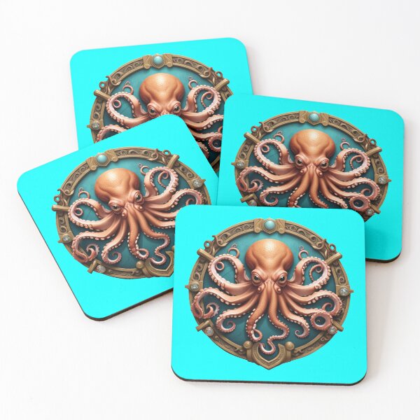Item preview, OCTOPUS SHIELD (#00FFFF) designed and sold by Marlon Oseguera.