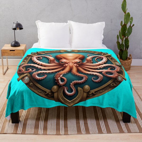 Item preview, OCTOPUS SHIELD (#00FFFF) designed and sold by Marlon Oseguera.