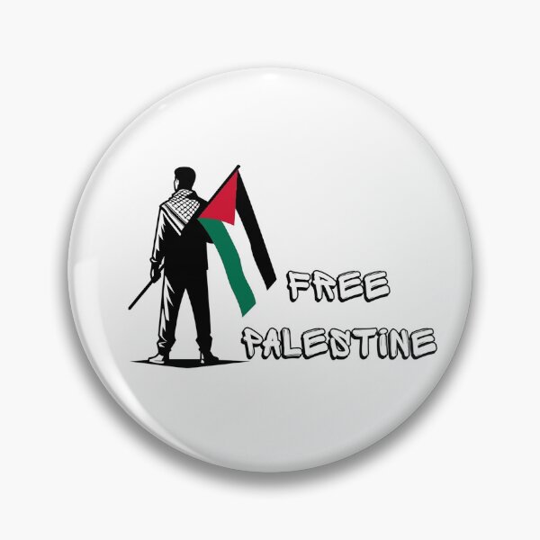 Item preview, Free Palestine Man Holding Plastinian Flag & Stick Simple designed and sold by Aurora-ly.