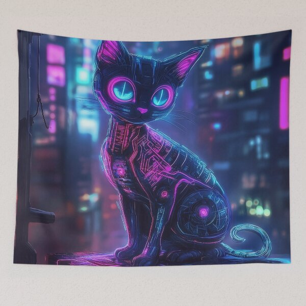 Item preview, Cyberpunk Cat designed and sold by Rtymer.